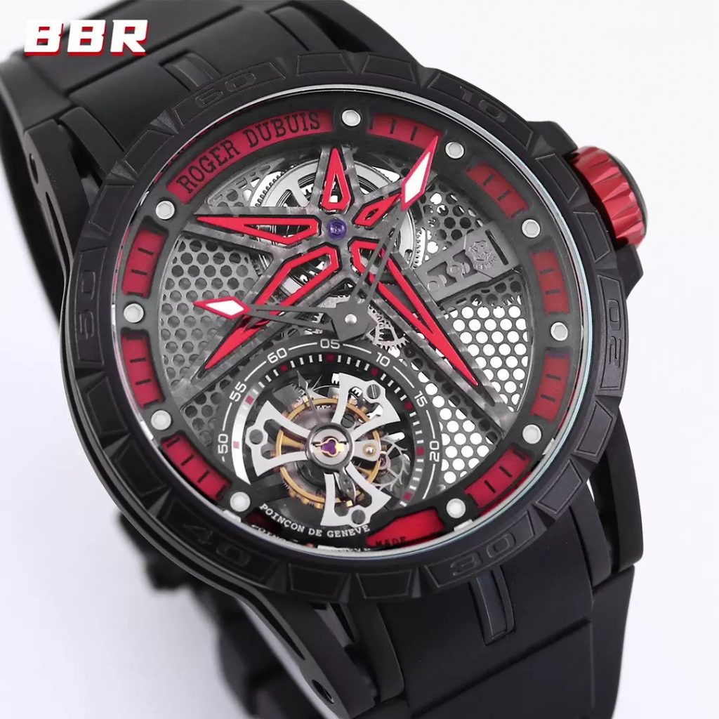 Roger Dubuis Excalibur RDDBEX0817 Replica Watches Tourbillon BBR 45mm (9)