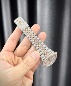 Rolex Best Replica Watch DateJust Custom Full Moissanite Diamonds 36mm (2)