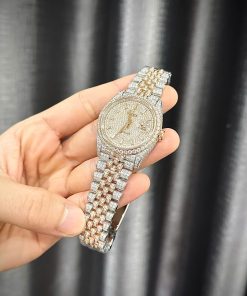 Rolex Best Replica Watch DateJust Custom Full Moissanite Diamonds 36mm (2)