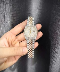 Rolex Best Replica Watch DateJust Custom Full Moissanite Diamonds 36mm (2)