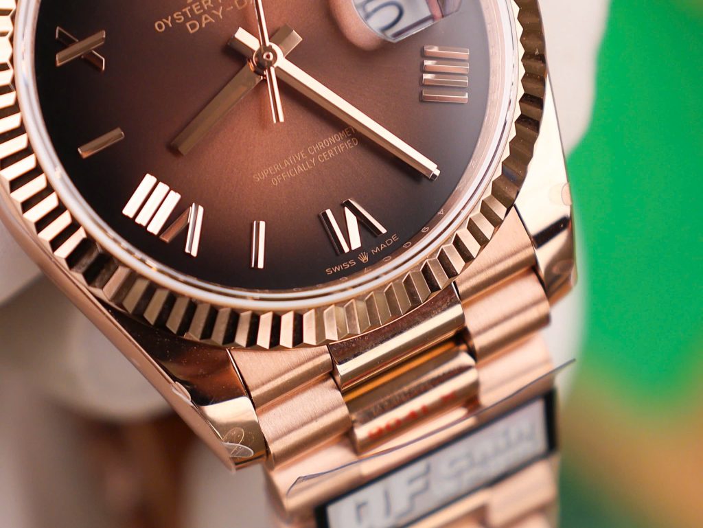 Rolex Best Replica Watch Day-Date 128235 Chocolate Dial Weight 158gram QF Factory 36mm (2)