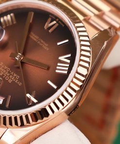 Rolex Best Replica Watch Day-Date 128235 Chocolate Dial Weight 158gram QF Factory 36mm (2)