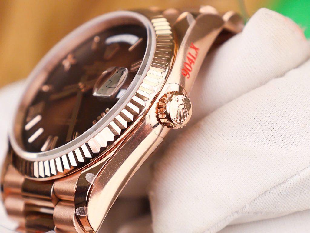 Rolex Best Replica Watch Day-Date 128235 Chocolate Dial Weight 158gram QF Factory 36mm (2)