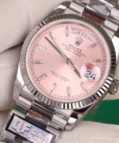 Rolex Best Replica Watch Day-Date 128236 Pink Dial Weight 158gram QF Factory 36mm (2)