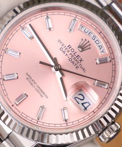 Rolex Best Replica Watch Day-Date 128236 Pink Dial Weight 158gram QF Factory 36mm (2)