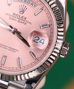 Rolex Best Replica Watch Day-Date 128236 Pink Dial Weight 158gram QF Factory 36mm (2)