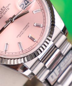Rolex Best Replica Watch Day-Date 128236 Pink Dial Weight 158gram QF Factory 36mm (2)