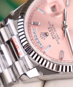 Rolex Best Replica Watch Day-Date 128236 Pink Dial Weight 158gram QF Factory 36mm (2)