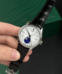 Rolex Cellini 50535 Moonphase Replica Watches Leather Men's (9)