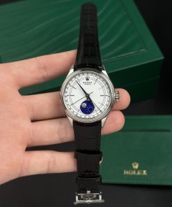 Rolex Cellini 50535 Moonphase Replica Watches Leather Men's (9)