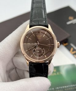Rolex Cellini Dual Time 50525 Replica Watch Chocolate Dial 39mm (1)