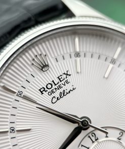 Rolex Cellini Dual Time 50529 Replica Watches White Dial 39mm (8)