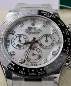 Rolex Cosmograph Daytona 116500LN Mother Of Pearl Dial Customs Moissanite 40mm (11)