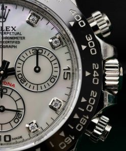 Rolex Cosmograph Daytona 116500LN Mother Of Pearl Dial Customs Moissanite 40mm (11)
