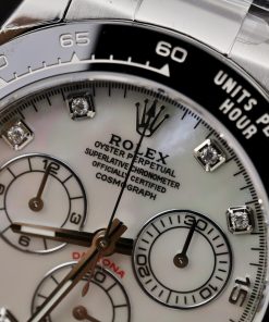 Rolex Cosmograph Daytona 116500LN Mother Of Pearl Dial Customs Moissanite 40mm (11)