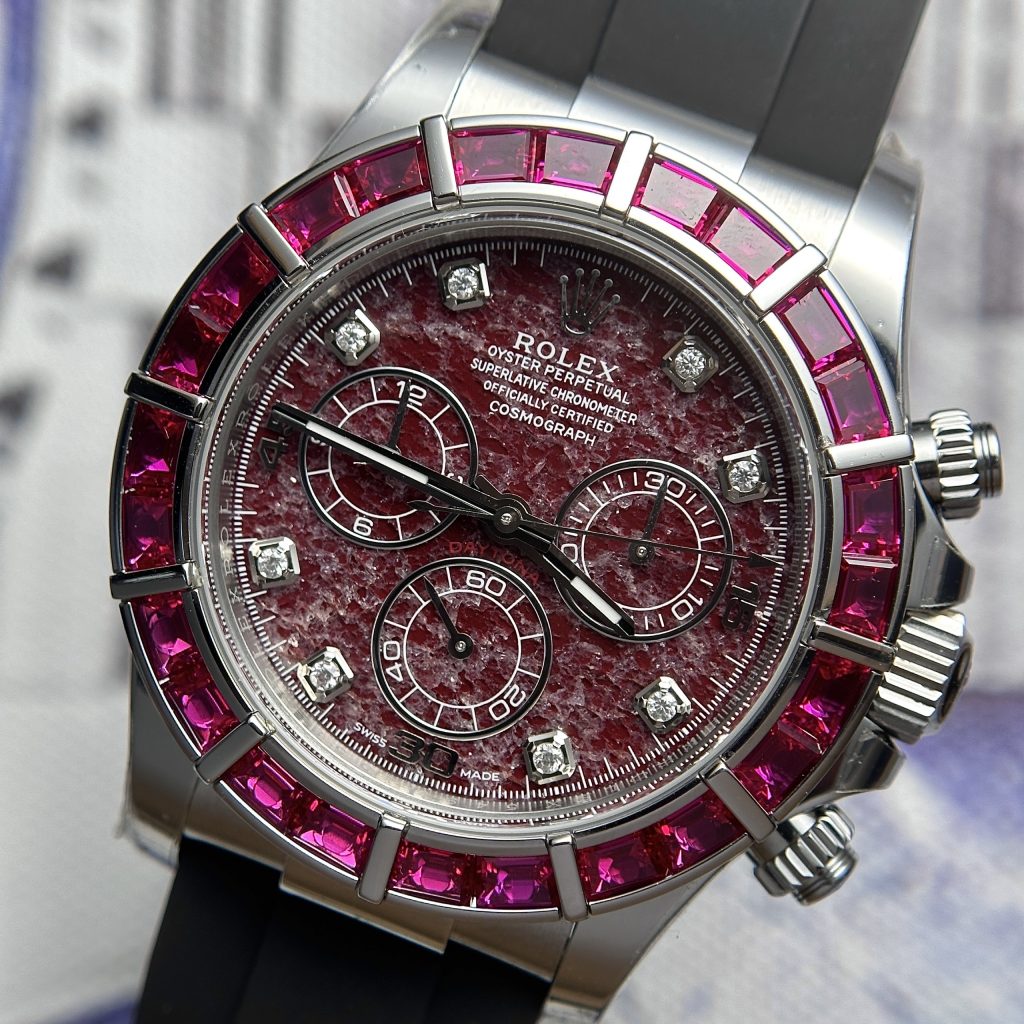 Rolex Cosmograph Daytona 116519 Rubellite Dial Replica Watches (3)