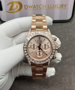 Rolex Cosmograph Daytona 126595TBR Real Gold & Diamonds Baguette 40mm (8)
