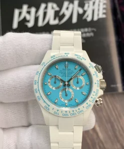 Rolex Cosmograph Daytona AET Ice Blue Dial Ceramic Replica Watch 40mm (3)