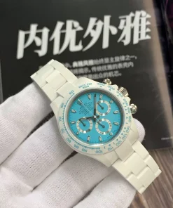 Rolex Cosmograph Daytona AET Ice Blue Dial Ceramic Replica Watch 40mm (3)
