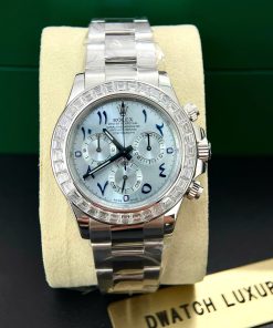 Rolex Cosmograph Daytona Best Replica Watch Custom 18K Solid White Gold + Natural Diamonds 40mm (11)