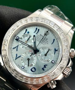 Rolex Cosmograph Daytona Best Replica Watch Custom 18K Solid White Gold + Natural Diamonds 40mm (11)