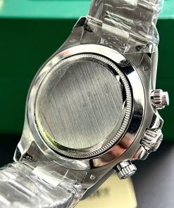 Rolex Cosmograph Daytona Best Replica Watch Custom 18K Solid White Gold + Natural Diamonds 40mm (2)