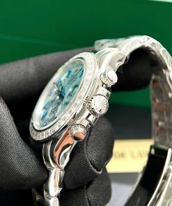 Rolex Cosmograph Daytona Best Replica Watch Custom 18K Solid White Gold + Natural Diamonds 40mm (2)