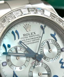 Rolex Cosmograph Daytona Best Replica Watch Custom 18K Solid White Gold + Natural Diamonds 40mm (2)
