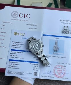 Rolex Cosmograph Daytona Eye Of The Tiger Replica Watch Custom Moissanite Diamonds Hong Kong 40mm (2)