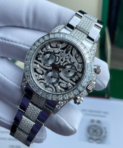 Rolex Cosmograph Daytona Eye Of The Tiger Replica Watch Custom Moissanite Diamonds Hong Kong 40mm (2)