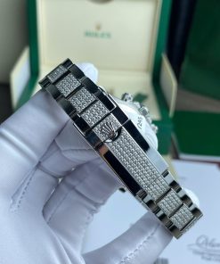Rolex Cosmograph Daytona Eye Of The Tiger Replica Watch Custom Moissanite Diamonds Hong Kong 40mm (2)