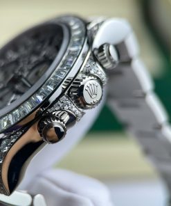Rolex Cosmograph Daytona Eye Of The Tiger Replica Watch Custom Moissanite Diamonds Hong Kong 40mm (2)