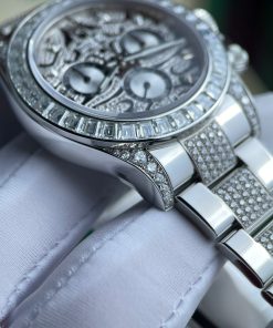 Rolex Cosmograph Daytona Eye Of The Tiger Replica Watch Custom Moissanite Diamonds Hong Kong 40mm (2)