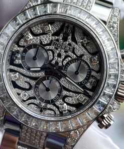 Rolex Cosmograph Daytona Eye Of The Tiger Replica Watch Custom Moissanite Diamonds Hong Kong 40mm (2)