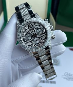 Rolex Cosmograph Daytona Eye Of The Tiger Replica Watch Custom Moissanite Diamonds Hong Kong 40mm (2)