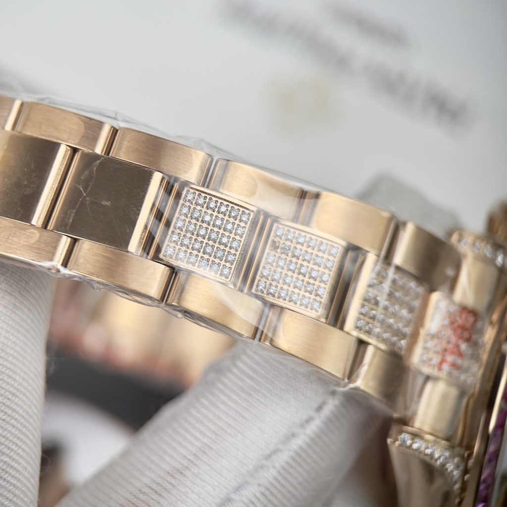 Rolex Cosmograph Daytona Rainbow Replica Watches Rose Gold 40mm (5)