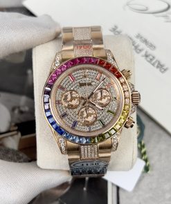 Rolex Cosmograph Daytona Rainbow Replica Watches Rose Gold 40mm (5)