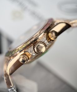 Rolex Cosmograph Daytona Rainbow Replica Watches Rose Gold 40mm (5)