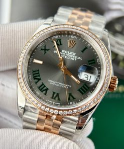 Rolex DateJust 126231 Customs Bezel Moissanite Diamonds VS Factory 36mm (1)