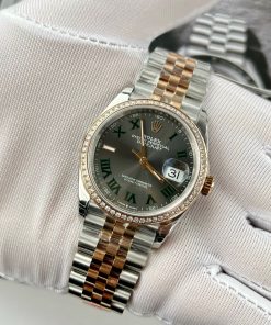 Rolex DateJust 126231 Customs Bezel Moissanite Diamonds VS Factory 36mm (2)