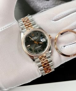Rolex DateJust 126231 Customs Bezel Moissanite Diamonds VS Factory 36mm (4)