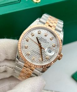 Rolex DateJust 126231 Sliver Fluted Dial Replica Watches VSF 36mm (2)