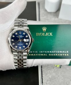 Rolex DateJust 126234 Bright Blue Diamond-Set Ruched Dial VS Factory 36mm (1)