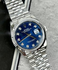 Rolex DateJust 126234 Bright Blue Diamond-Set Ruched Dial VS Factory 36mm (1)
