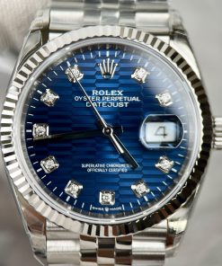 Rolex DateJust 126234 Bright Blue Diamond-Set Ruched Dial VS Factory 36mm (1)