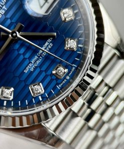 Rolex DateJust 126234 Bright Blue Diamond-Set Ruched Dial VS Factory 36mm (1)