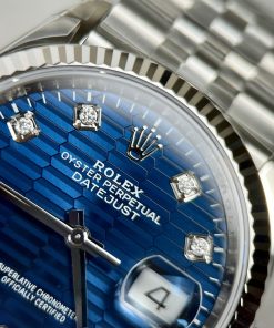 Rolex DateJust 126234 Bright Blue Diamond-Set Ruched Dial VS Factory 36mm (1)