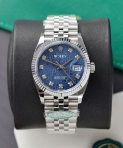 Rolex DateJust 126234 Replica Watch Navy Blue Mosaic Dial Clean Factory 36mm (1)