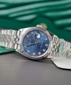 Rolex DateJust 126234 Replica Watch Navy Blue Mosaic Dial Clean Factory 36mm (1)