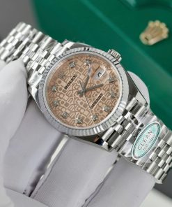 Rolex DateJust 126234 Replica Watch Pink Mosaic Dial Clean Factory 36mm (2)